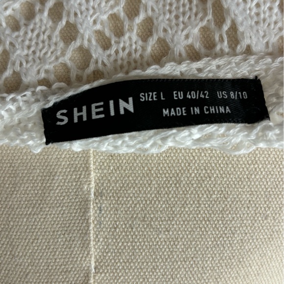 SHEIN White Crochet Swim Coverup - Picture 3 of 7